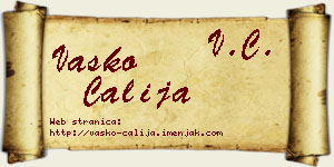 Vasko Čalija vizit kartica